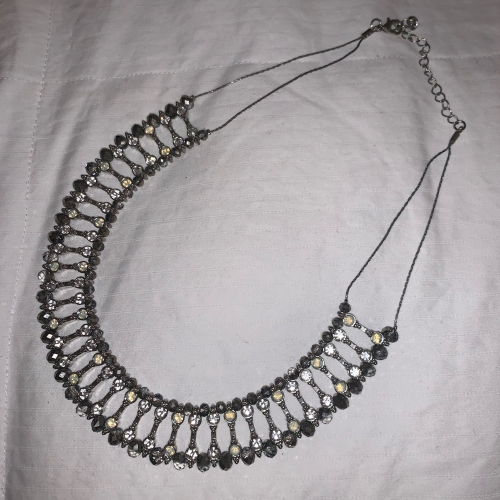 Silver statement necklace